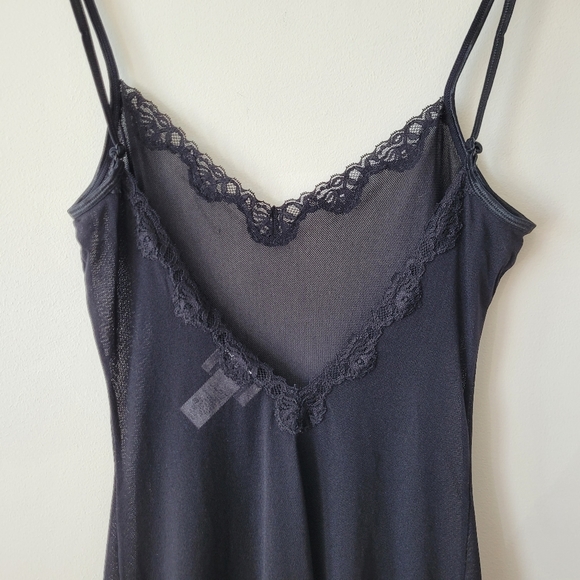 La Senza Black Sheer Mesh and Lace Trimmed Chemise  Size S - Picture 8 of 11